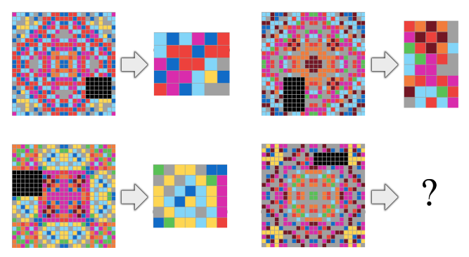 A symmetry ARC puzzle.